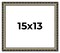 15x13 Solid Wood Antique Picture Frame with UV-Resistant Acrylic & Acid-Free Backing, Available in 4 Finishes: Bronze, Gold, Silver, and Gold with Black